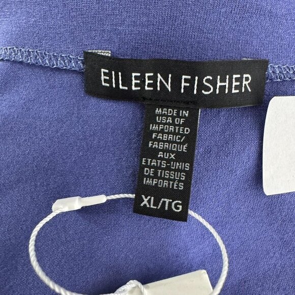 Eileen Fisher Jersey Knit Dress XL Blue Square Neck 3/4 Sleeve NWT DR-1637 - Picture 5 of 9